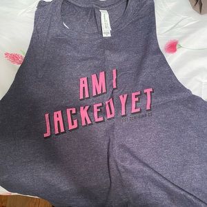 LFT. “Am I jacked yet” muscle tee